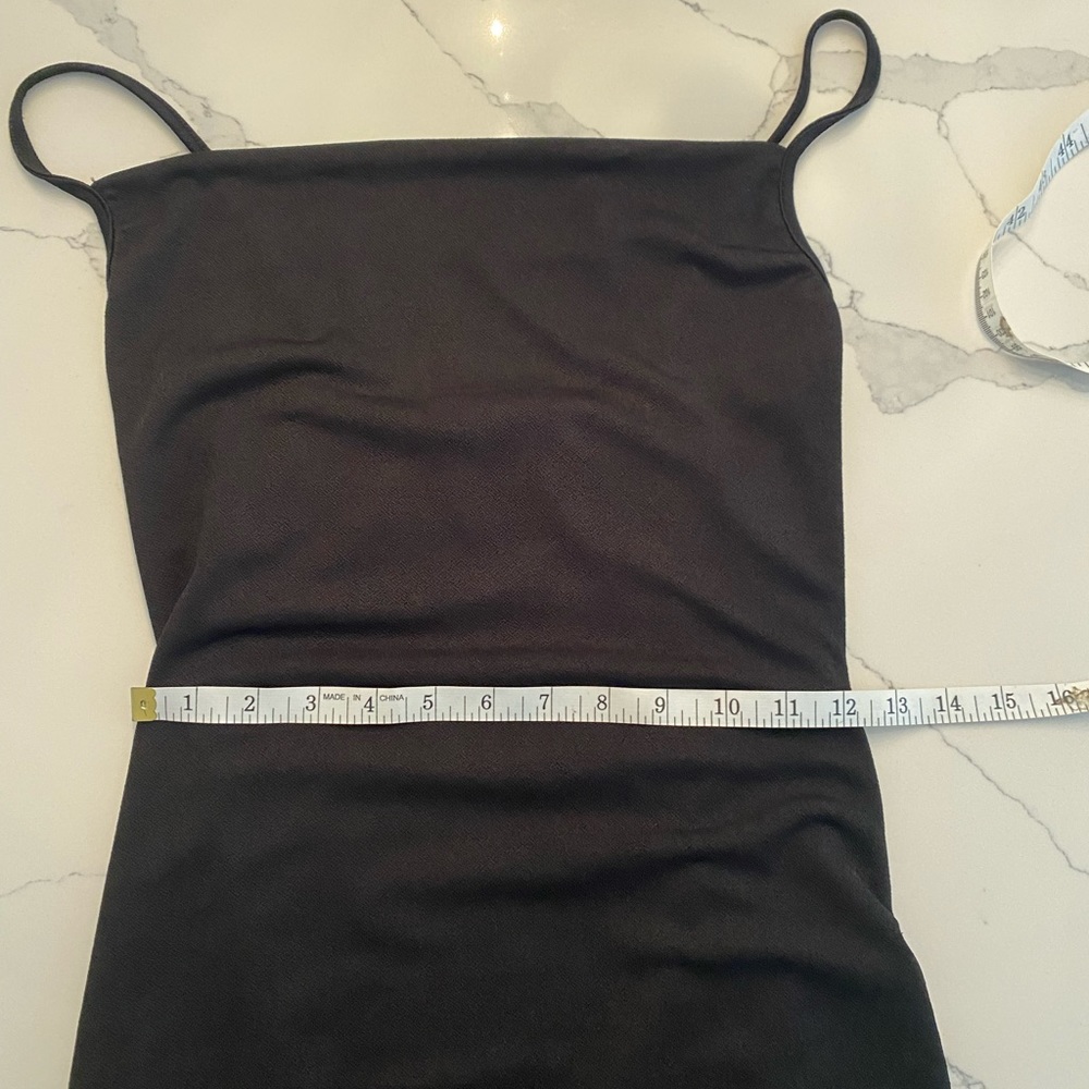 NWT pretty little things black cowled dress side ruched size 4 - Picture 7 of 10